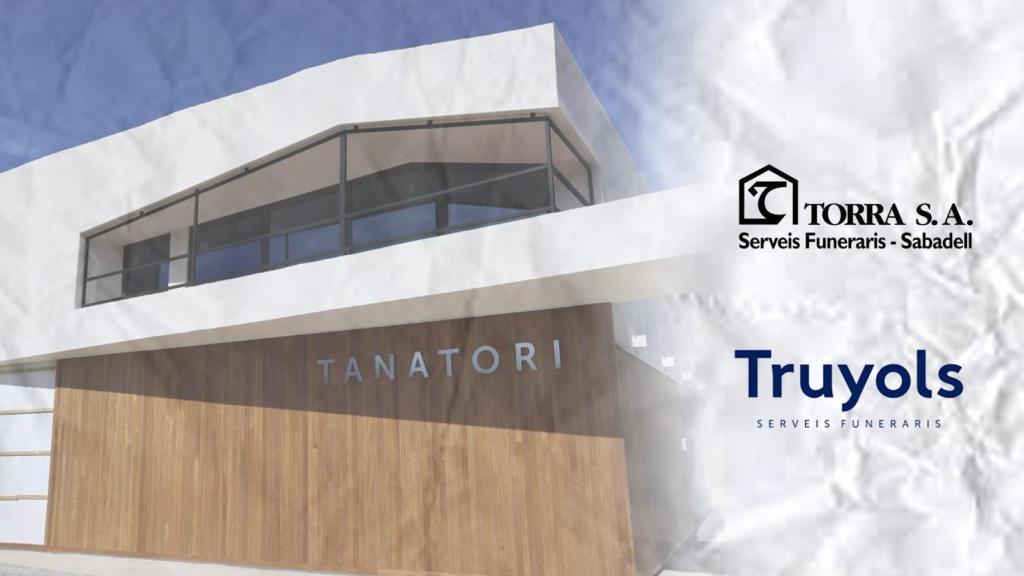Dos tanatorios de Truyols y Torra y los logos de las empresas