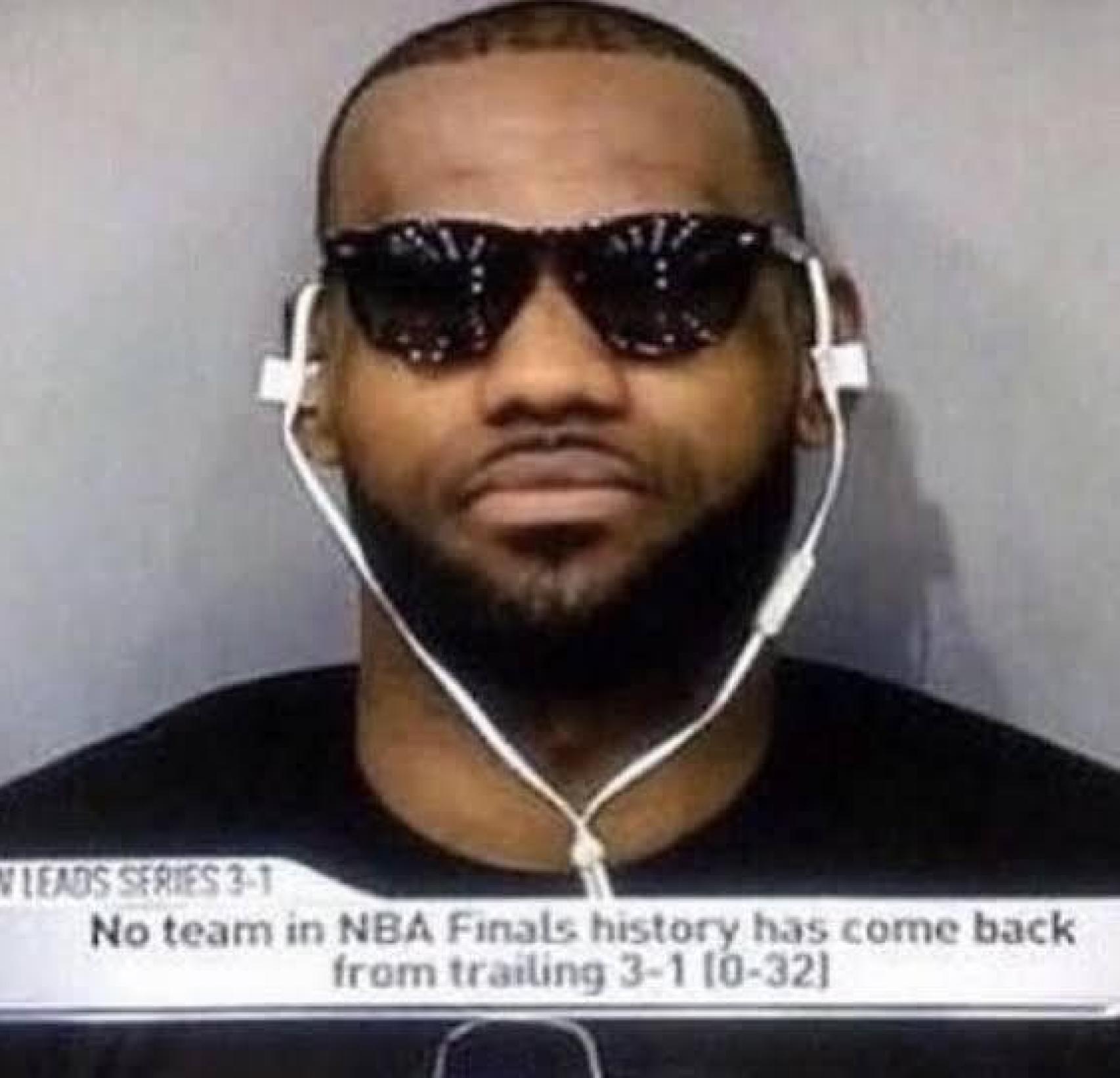 La famosa imagen de LeBron James antes de remontar un 3-1 en contra a los Golden State Warriors