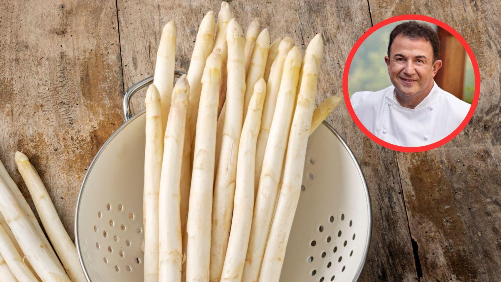 Martín Berasategui y espárragos blancos