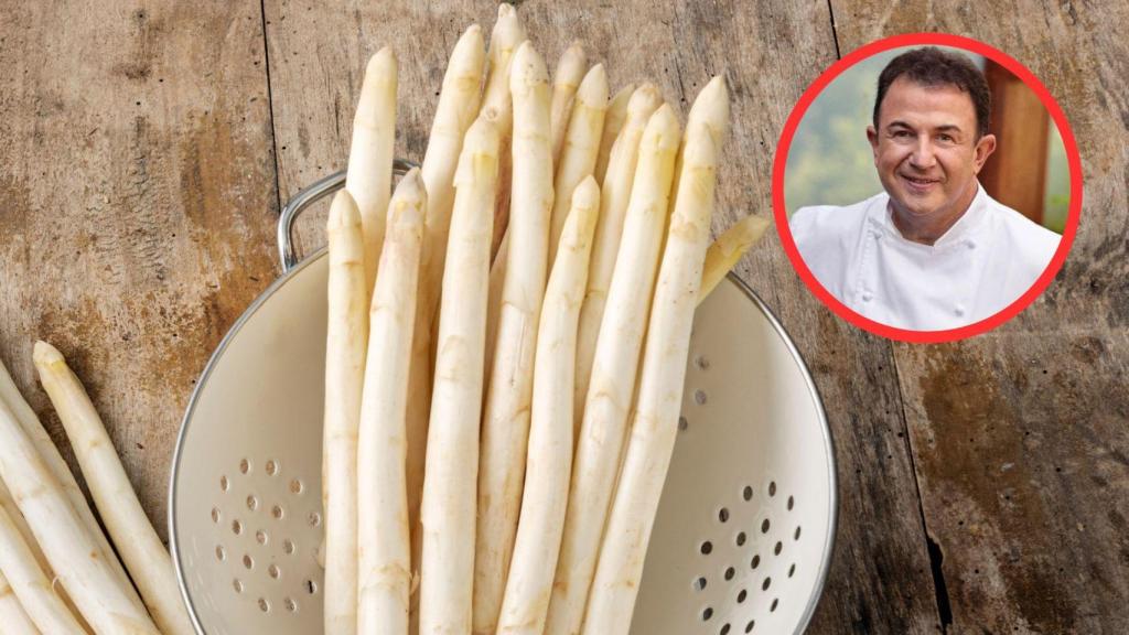 Martín Berasategui y espárragos blancos