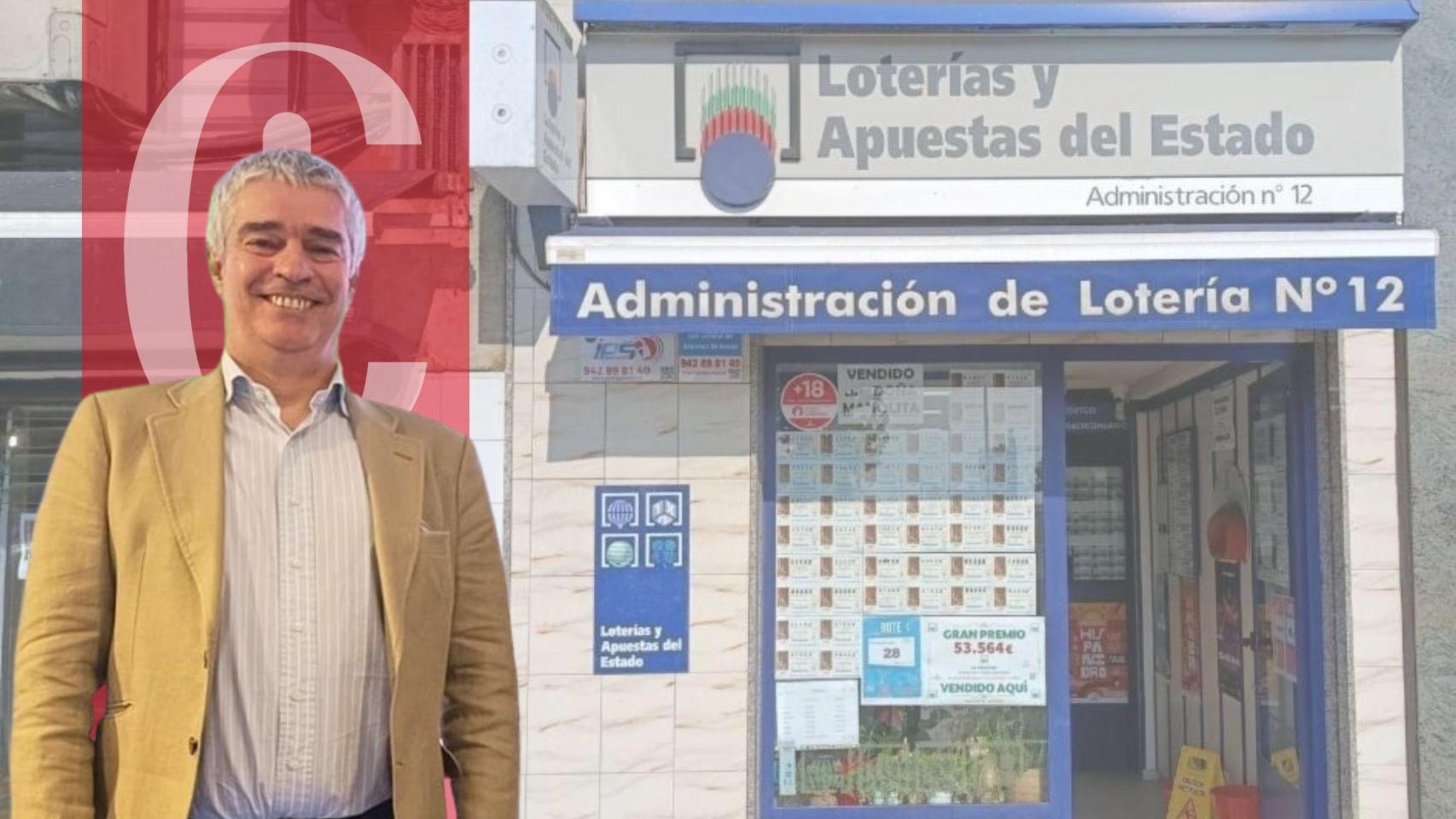 Jon Urkiola y una administración de lotería