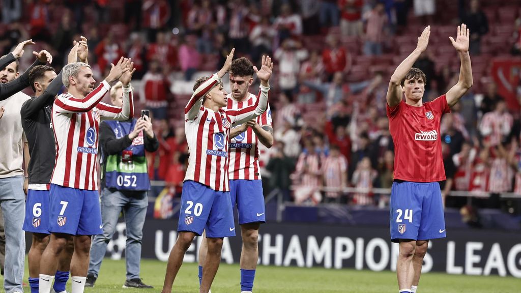 Els jugadors de l'Atlètic, eufòrics.jpg
