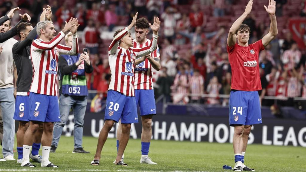 Los jugadores del Atlético, eufóricos