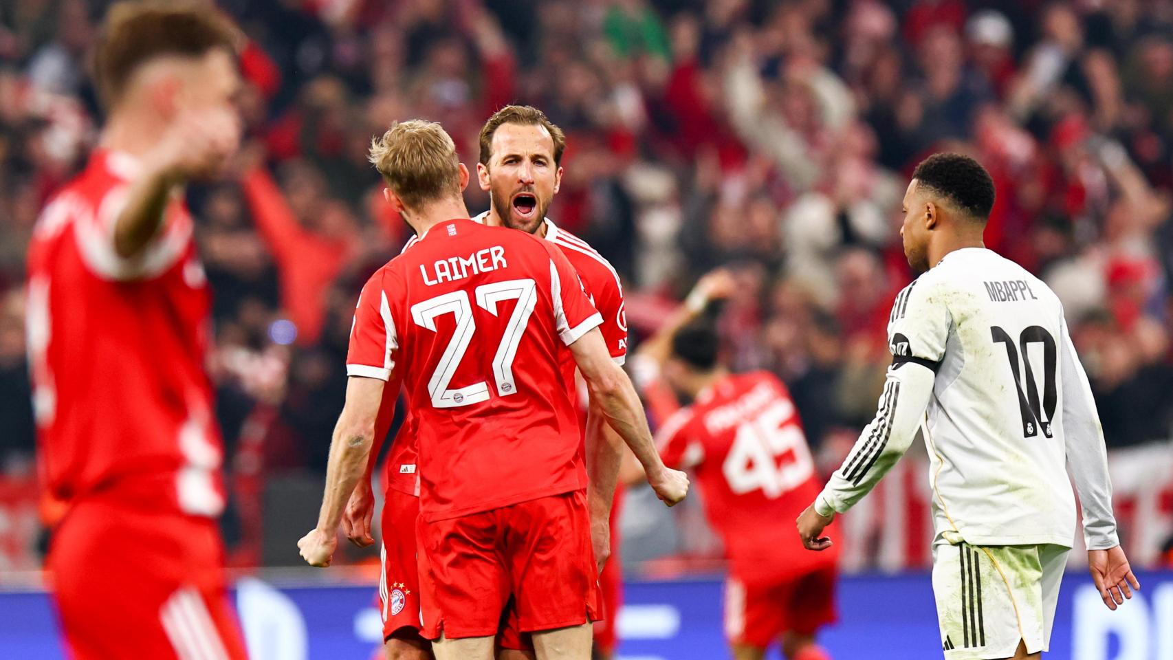 El Bayern de Múnich celebra su victoria contra el Real Madrid en la Champions