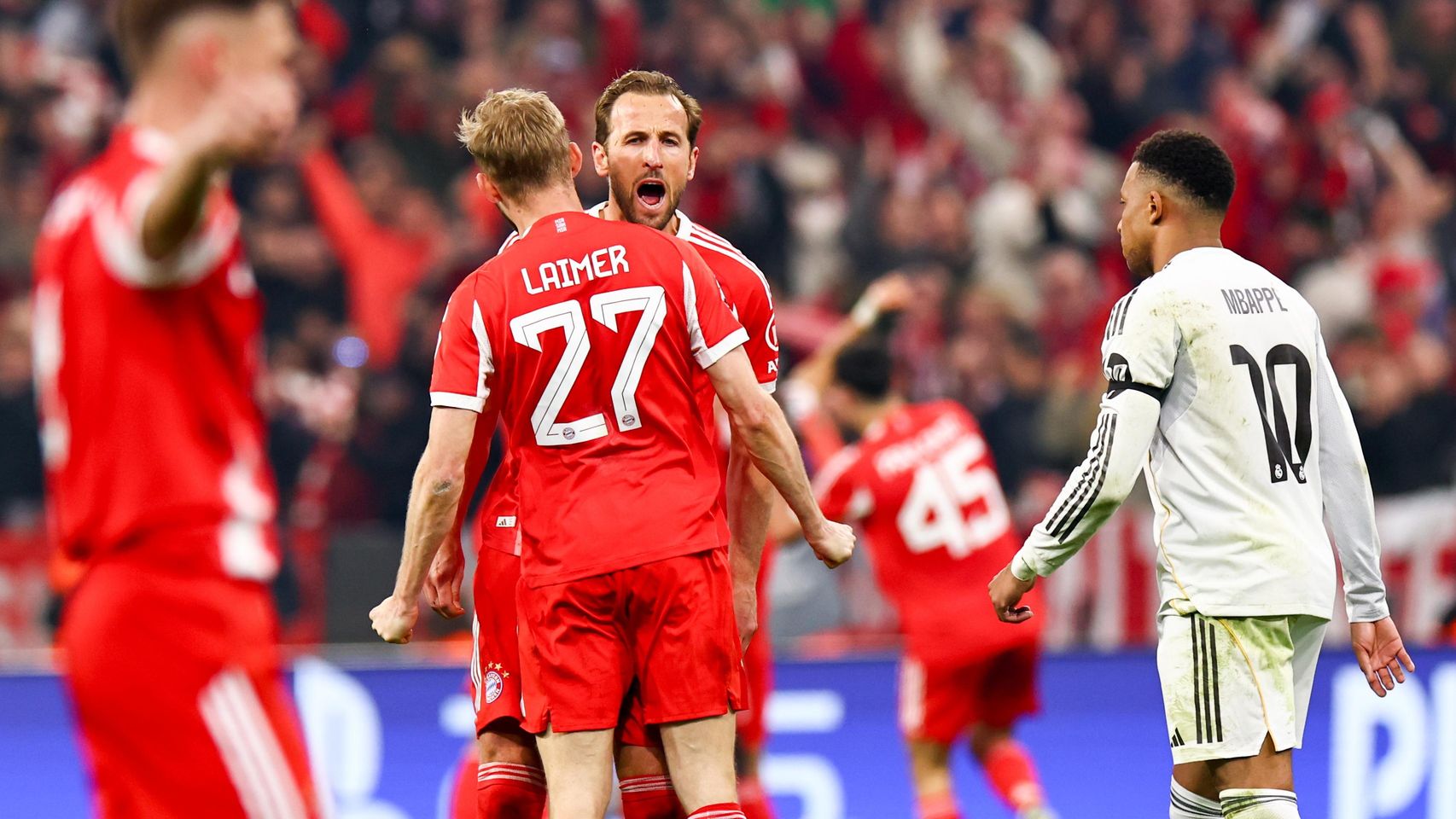El Bayern de Múnich celebra su victoria contra el Real Madrid en la Champions