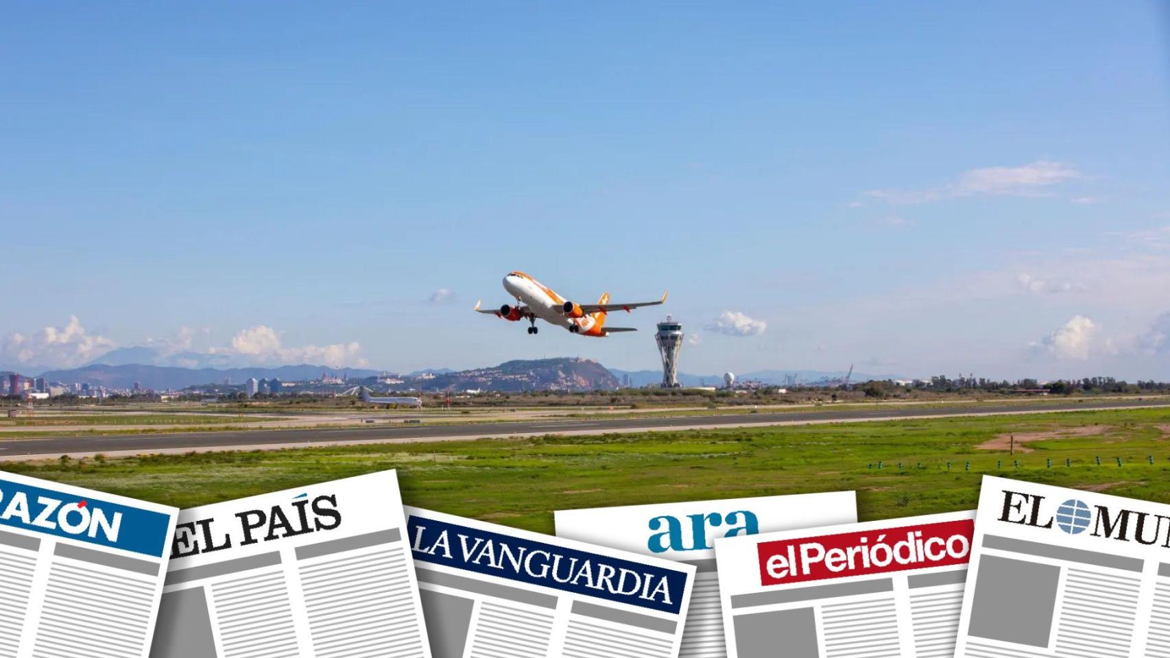 Un avión despegando en el Aeropuerto Josep Tarradellas Barcelona-El Prat