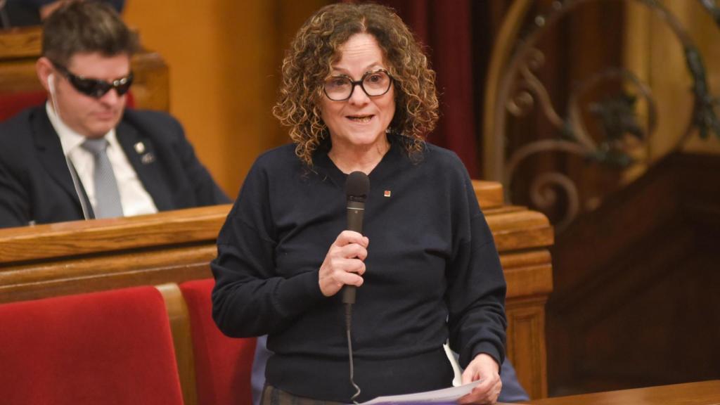 La consellera de Cultura de la Generalitat, Sònia Hernández, durant una sessió de control al Govern