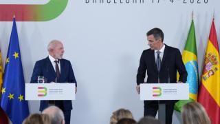 Pedro Sánchez y Lula Da Silva, este viernes en el Palau de Pedralbes de Barcelona