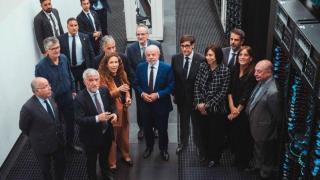 El 'president' de la Generalitat, Salvador Illa, la ministra de Ciencia y Universidades, Diana Morant, y el director del Barcelona Supercomputing Center, Mateo Valero, guían al presidente de Brasil, Lula da Silva, en una visita a la infraestructura
