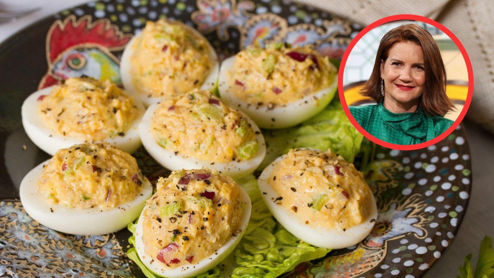 Samantha Vallejo-Nágera y huevos rellenos