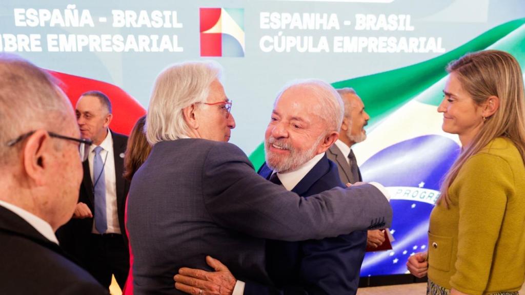 El president de Foment, Josep Sánchez Llibre, i el president del Brasil, Lula da Silva
