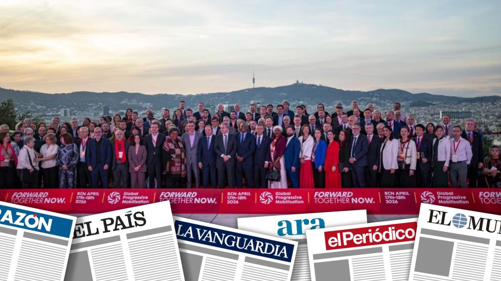 Foto de familia durante la celebración de la cena de la Global Progressive Mobilisation (GPM)