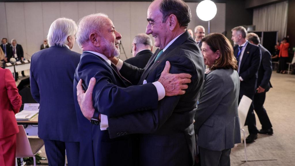 Galán (Iberdrola) junto Lula da Silva en Barcelona