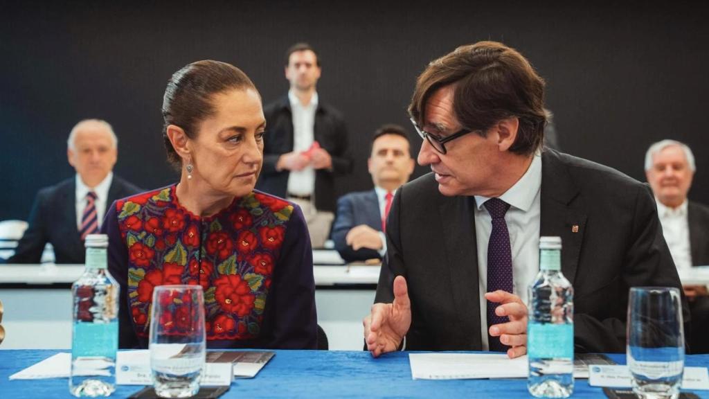 La presidenta de México, Claudia Sheinbaum, y el 'president' de Cataluña, Salvador Illa
