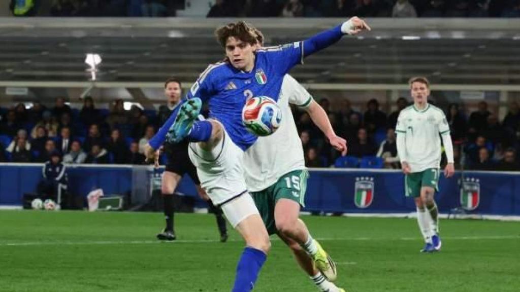 Marco Palestra, con la selección de Italia
