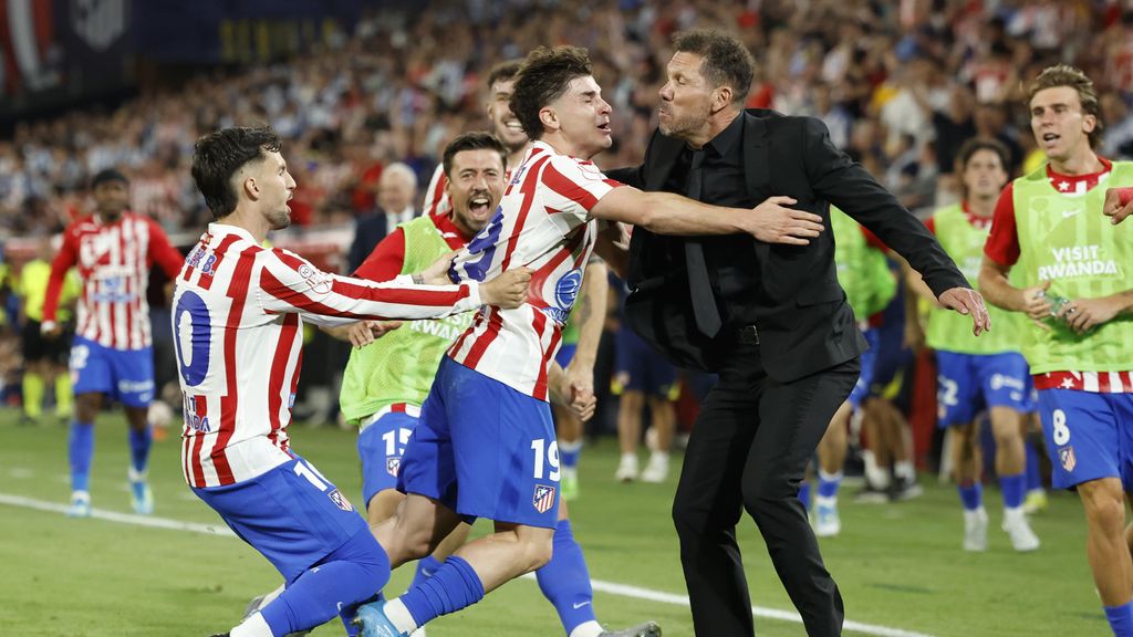 Julián Álvarez celebra el seu gol a la final de la Copa del Rei contra la Reial Societat