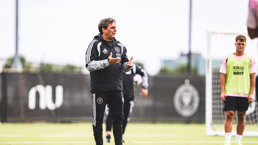 Guillermo Hoyos en un entrenament de l'Inter Miami