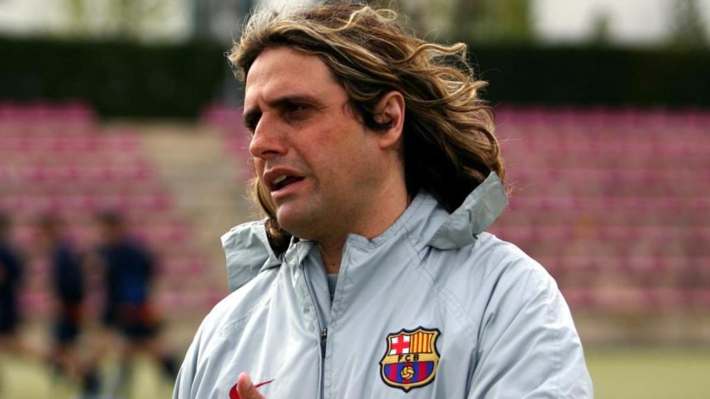 Guillermo Hoyos en la seva etapa al FC Barcelona