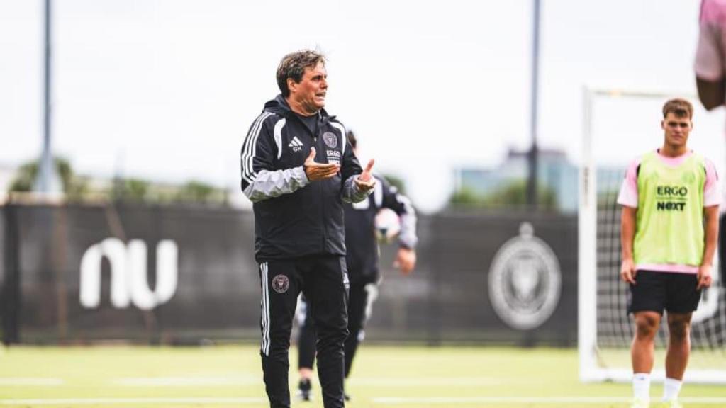 Guillermo Hoyos, en un entrenamiento del Inter Miami
