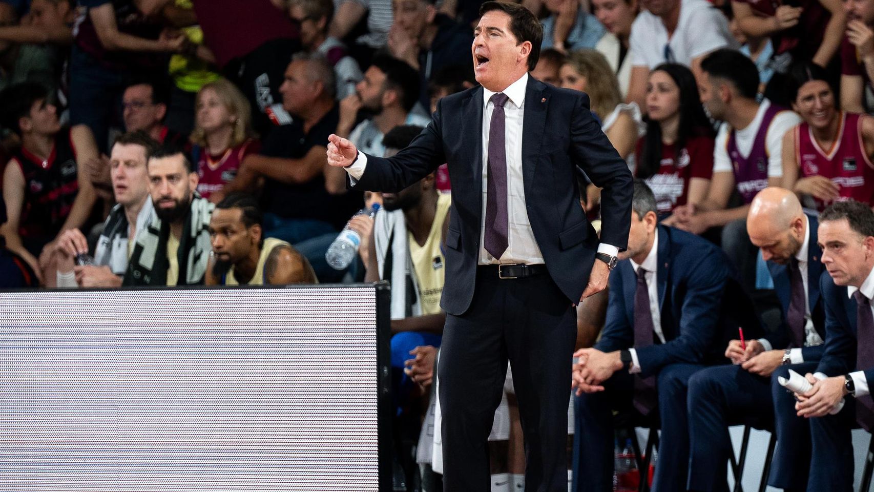 Xavi Pascual, durante el Lleida-Barça de basket