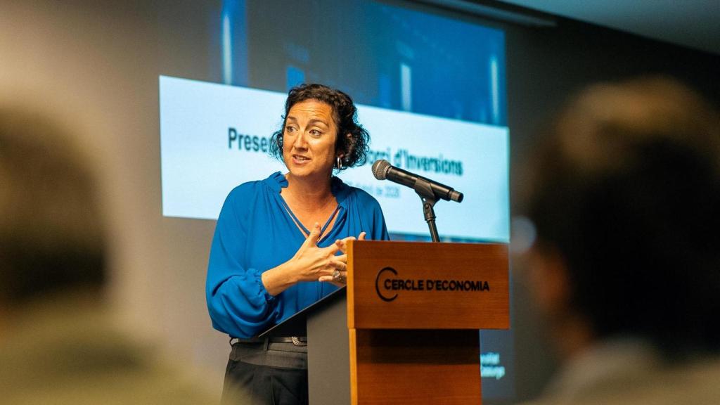 Alícia Romero, 'consellera' de Economía y Finanzas de la Generalitat, en el Cercle d'Economia por la presentación del consorcio de inversiones