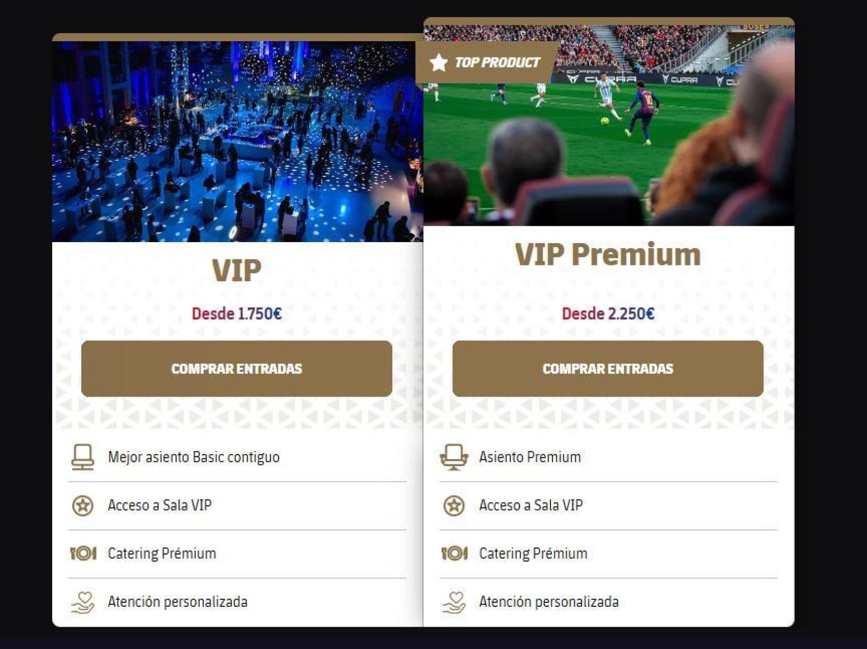 Las entradas VIP del clásico del 10 de mayo en el Spotify Camp Nou