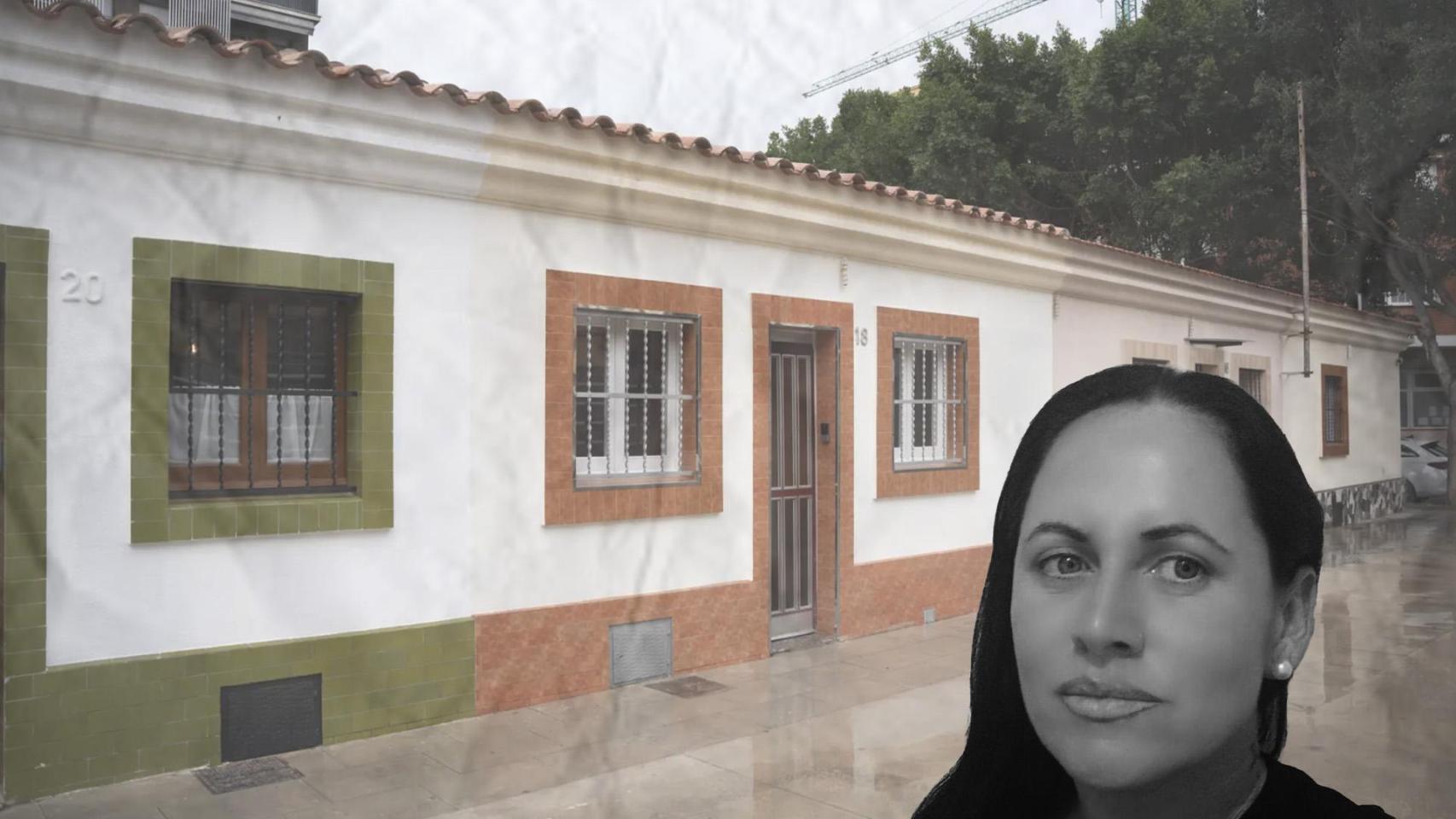 Nieves Boix, frente a una de las 'casas baratas' del Bon Pastor