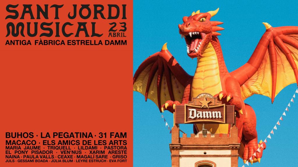 Cartel del Sant Jordi Musical 2026 de Estrella Damm