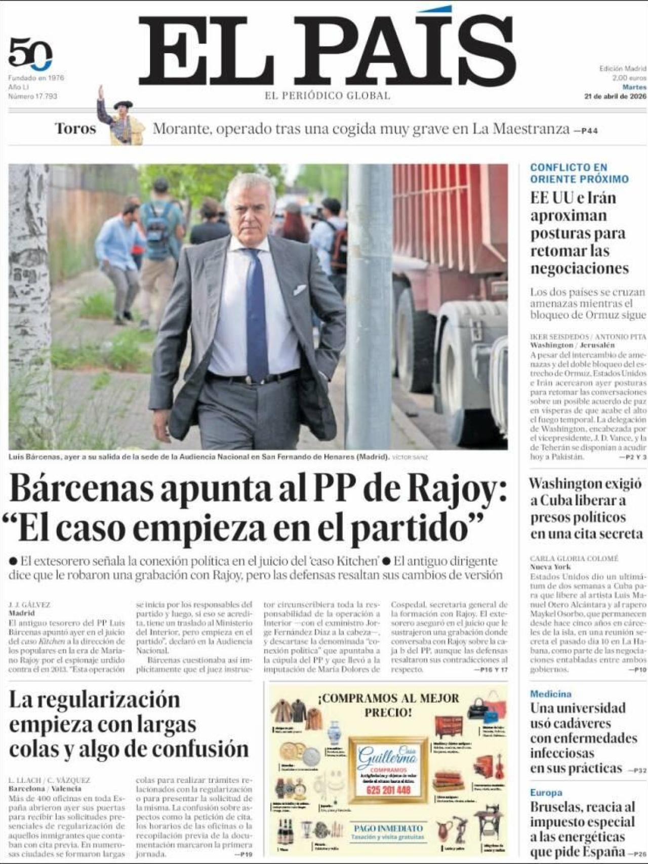 Portada El País