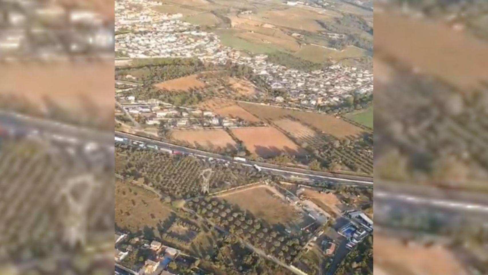 Cortes en la AP-7 Santa Oliva