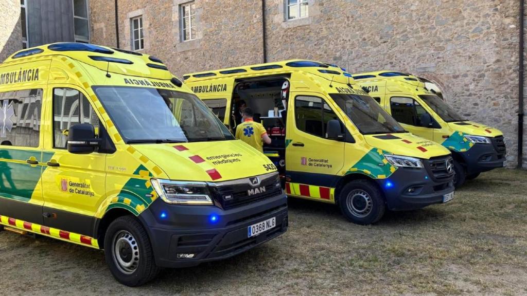 Las nuevas ambulancias del SEM, en la presentación en Girona