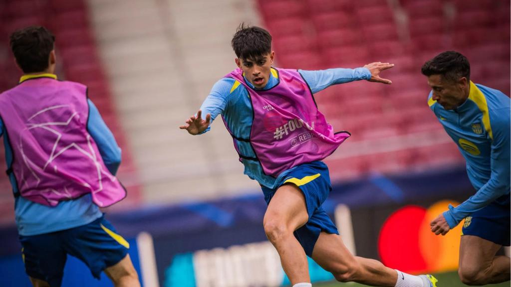 Marc Bernal se entrena en el Metropolitano