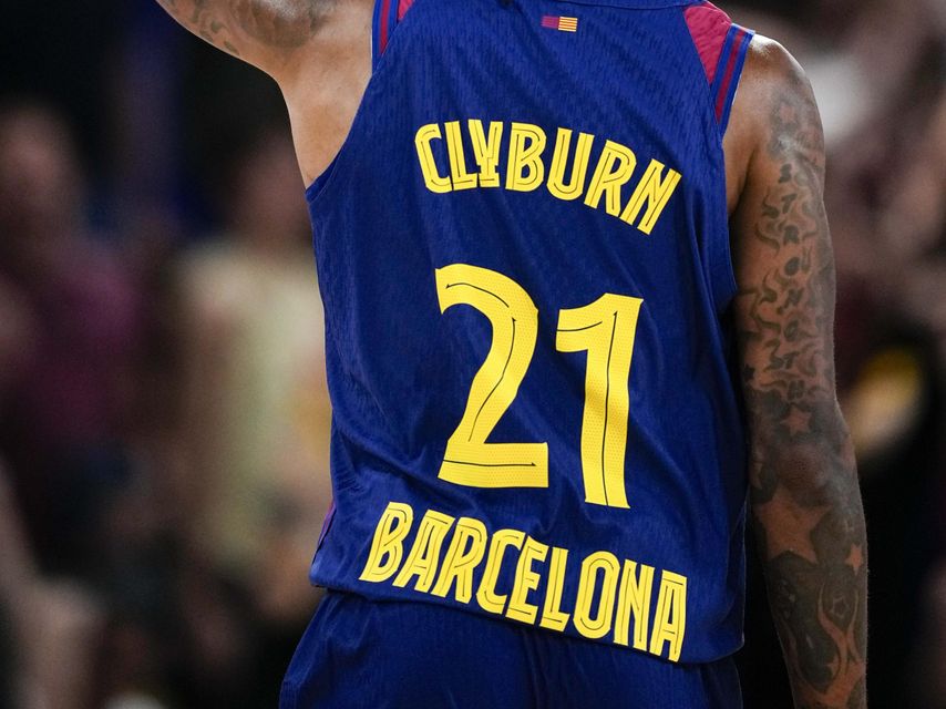 Will Clyburn celebra una cistella al Barça de bàsquet-Estrella Roja de l'Eurolliga