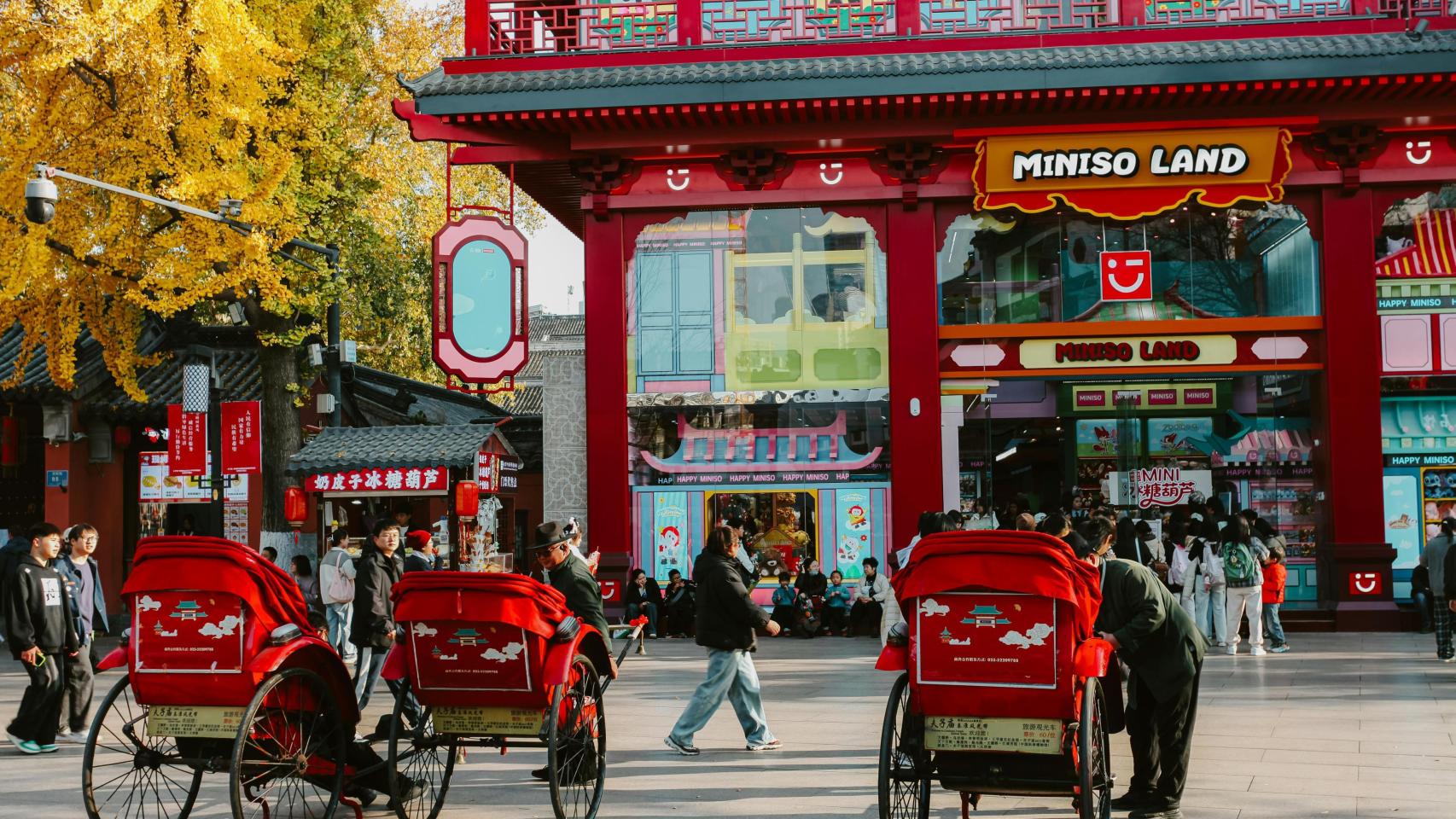 Imagen de una calle turística de China