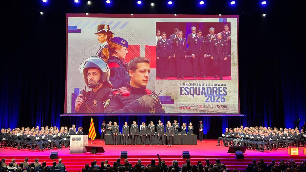 El acto del 'Dia de les Esquadres' en el Auditorio del Centro de Convenciones Internacional de Barcelona (CCIB).