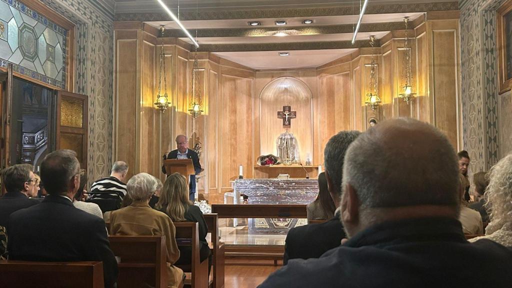 Joan Romance, historiador y miembro de Enraizados, en la misa 'in memoriam' de Isabel La Católica