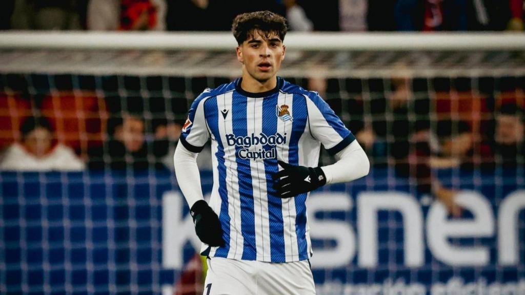 Jon Martín, en un partido con la Real Sociedad