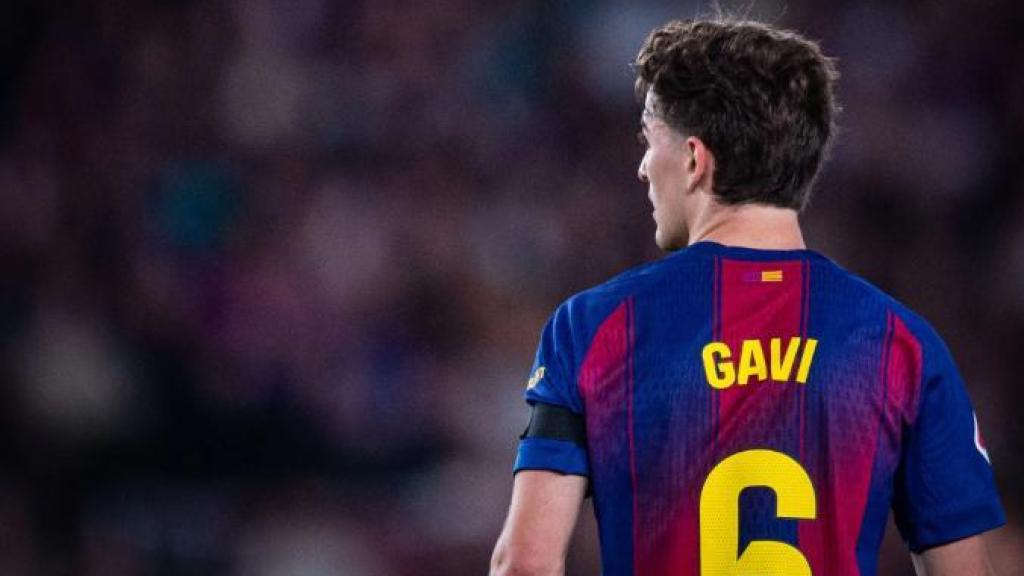 Gavi, en el partit Barça-Celta de Lliga