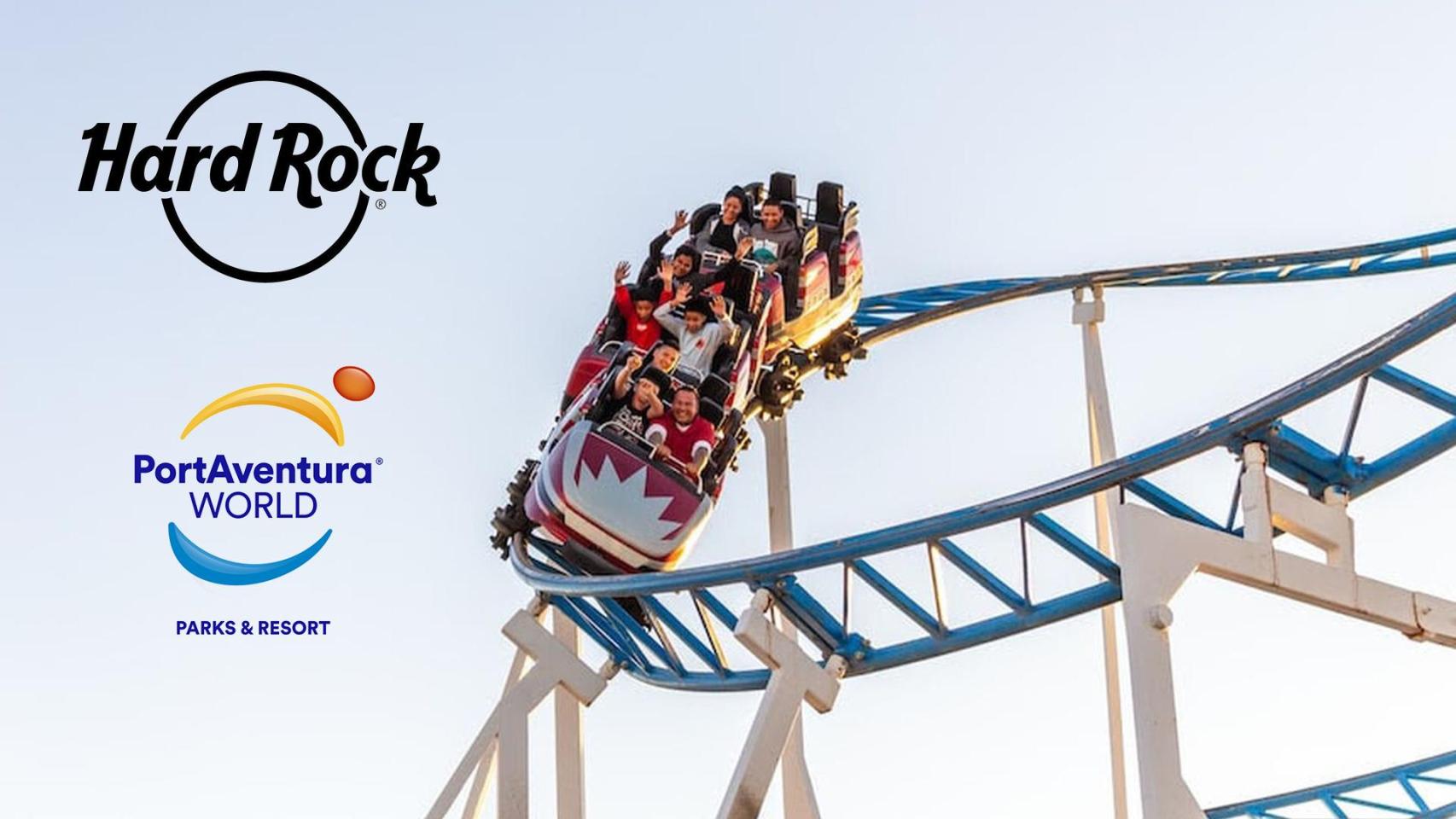 Montaje fotográfico que refleja el nuevo acuerdo entre PortAventura y Hard Rock