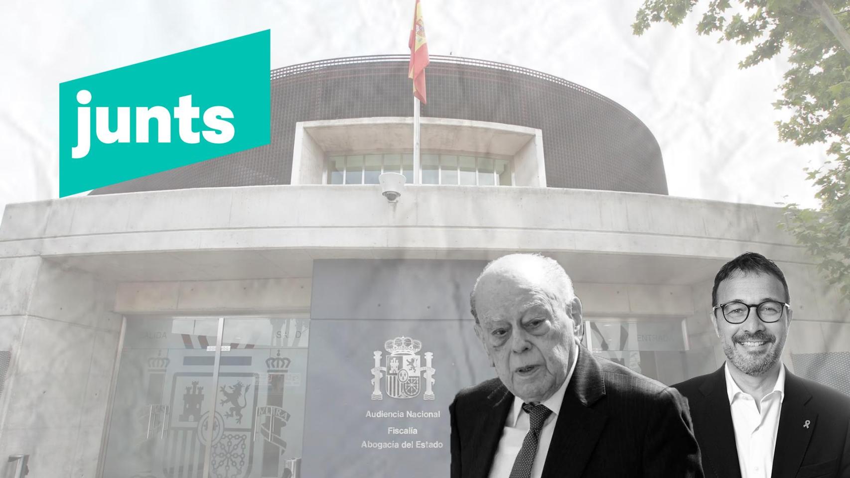 Fotomontaje de Jordi Pujol y Josep Rius y la Audiencia Nacional