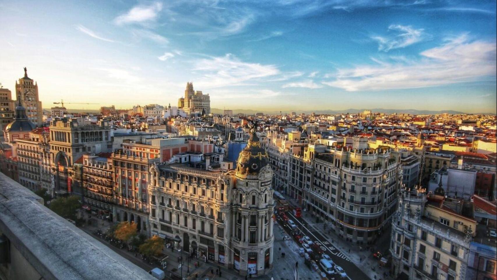 Vista de Madrid desde una terraza