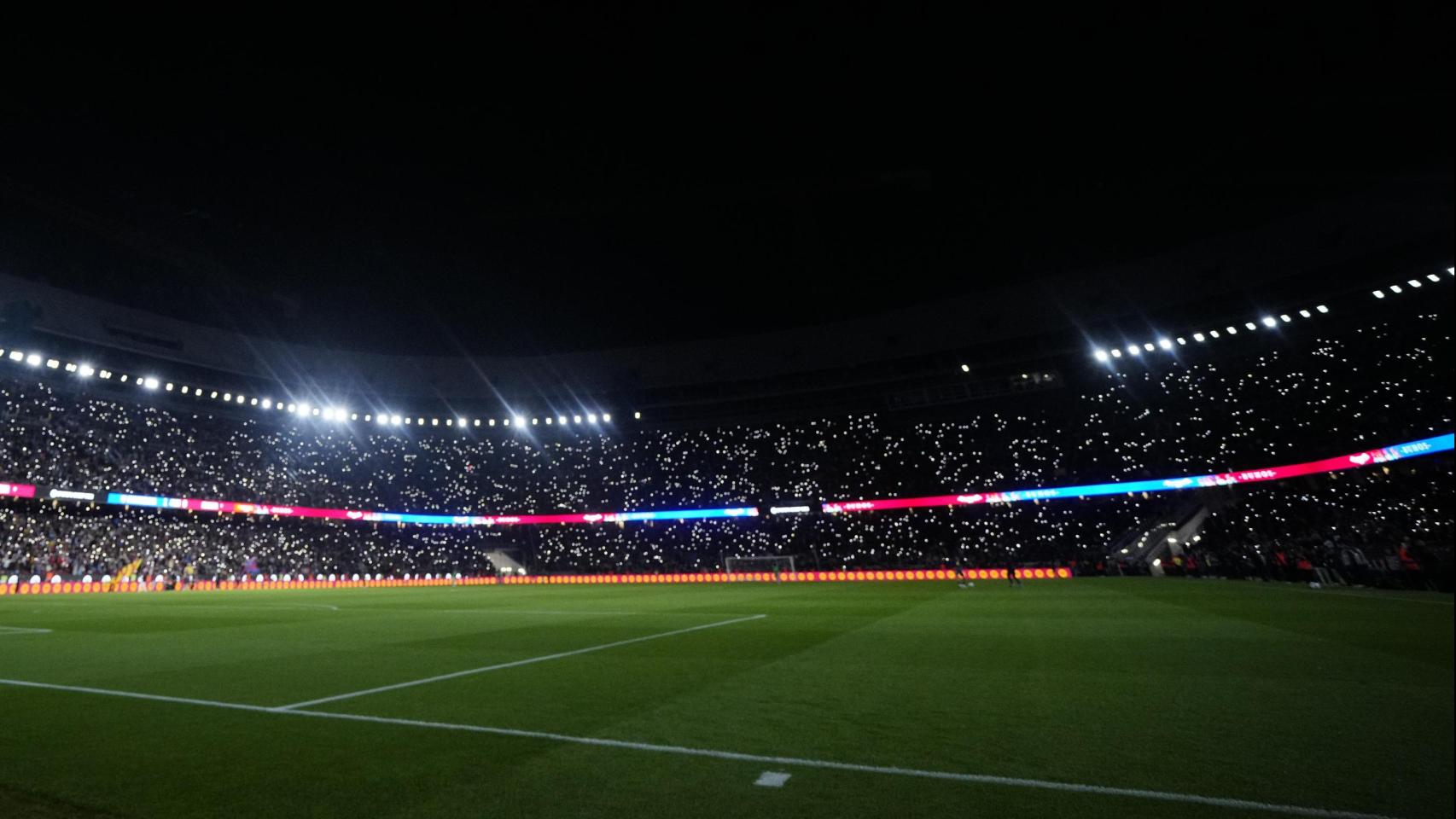 Las gradas del Spotify Camp Nou, llenas para el Barça-Celta