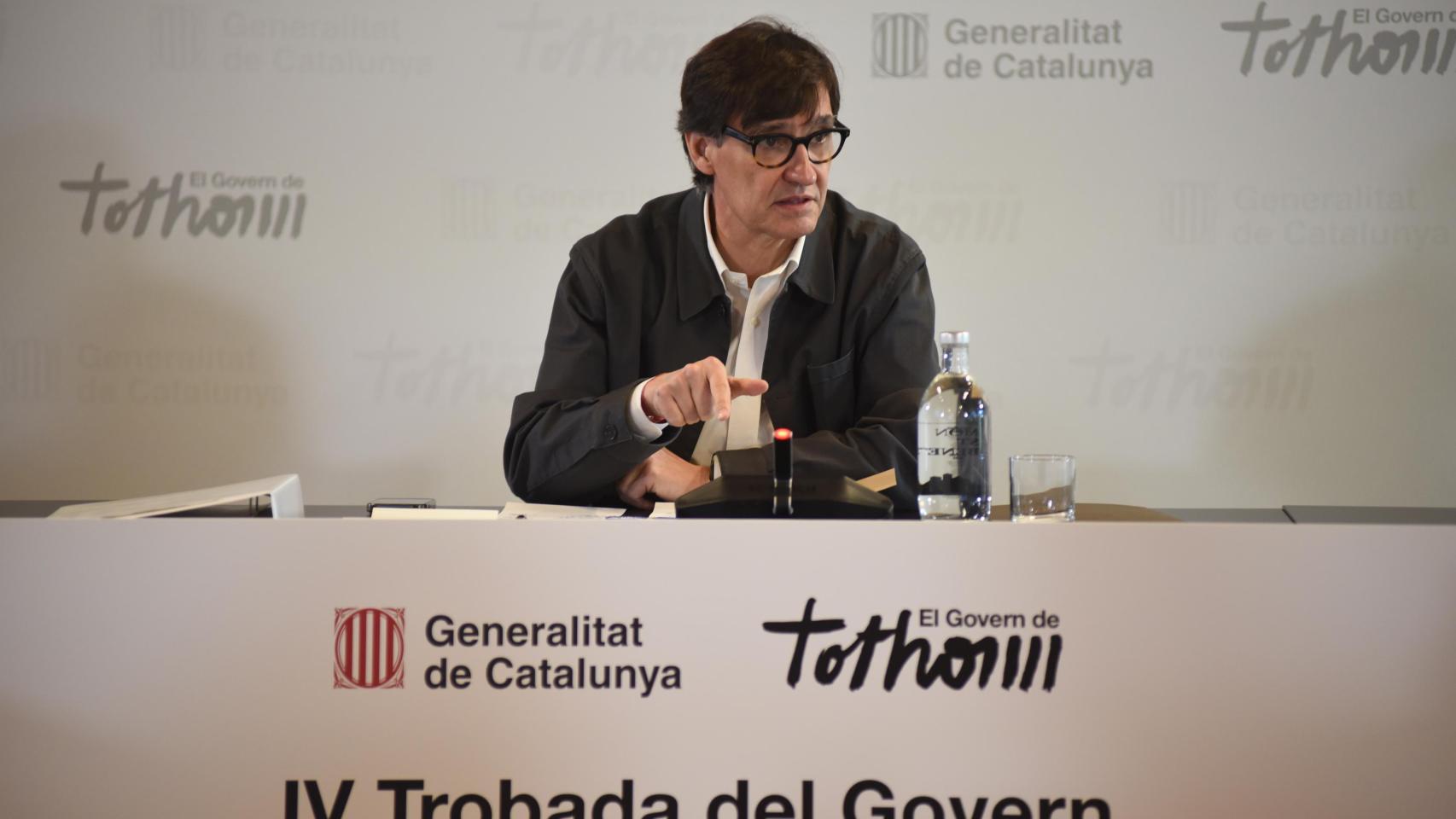 Salvador Illa, durante la IV Jornada de Trabajo del Govern