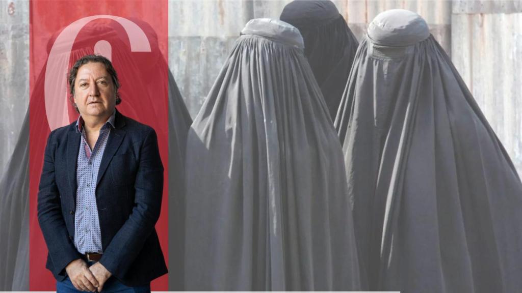 Albert Gimeno y mujeres con burka
