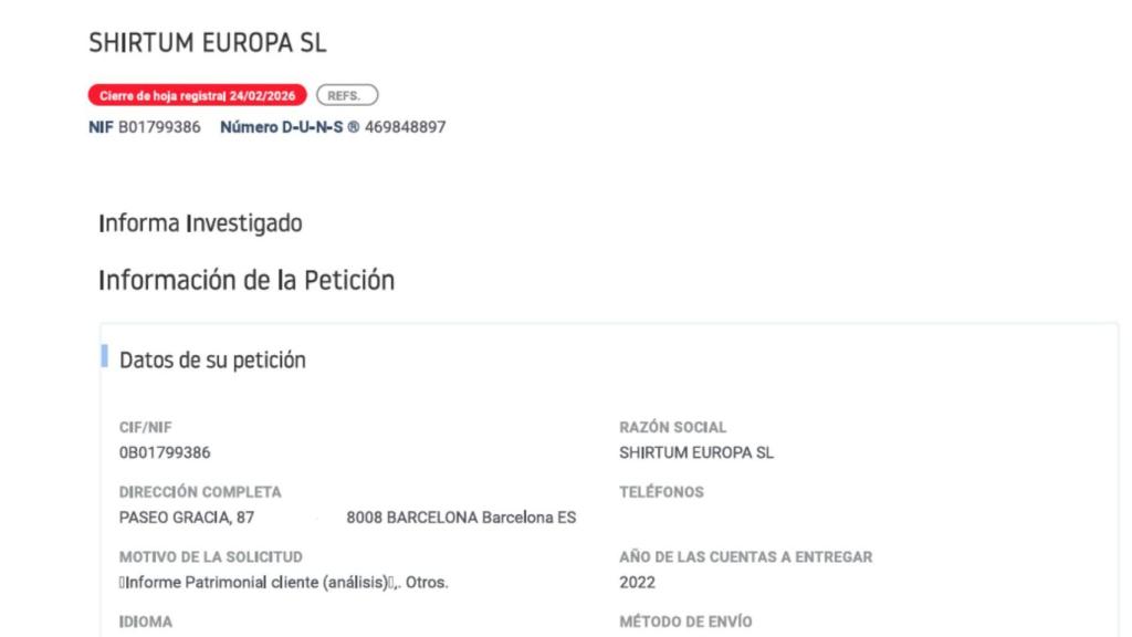 Extracte de l'informe sobre Shirtum d'e-informa