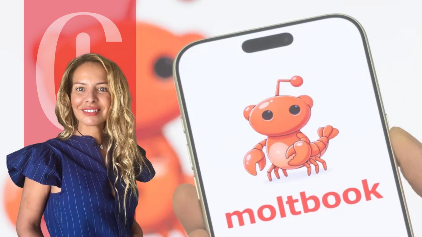 El logo de Moltbook y Silvia Urarte