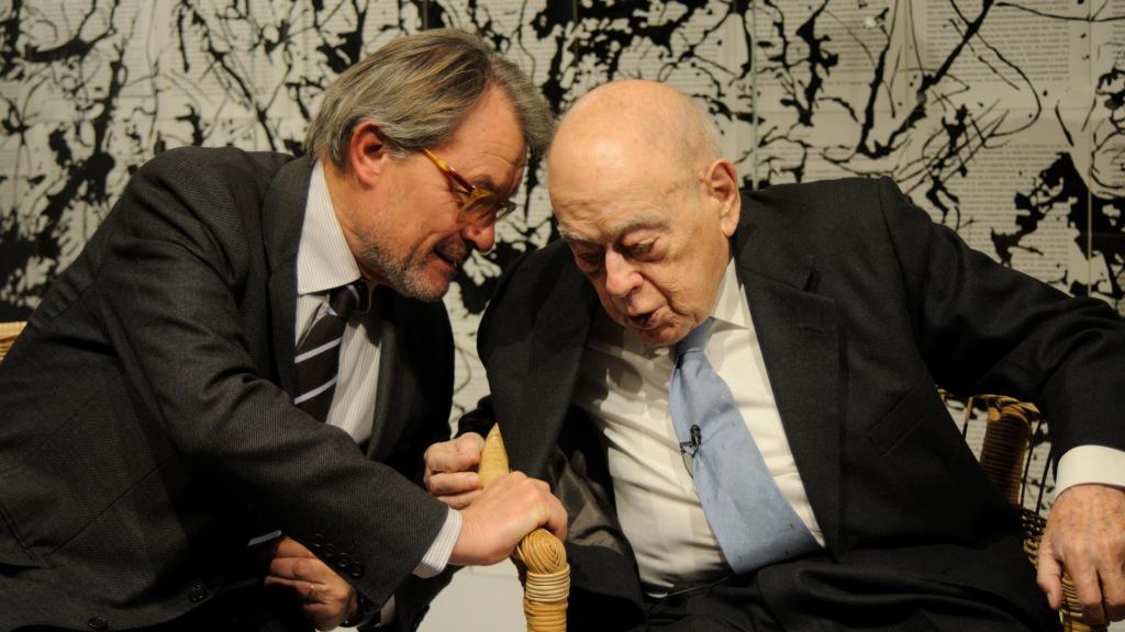 Els expresidents de Catalunya Artur Mas i Jordi Pujol, al febrer de 2023