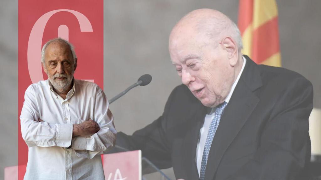 Josep Maria Cortés y una imagen de Jordi Pujol