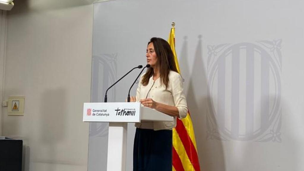 Esther Niubó, en roda de premsa aquest dimarts