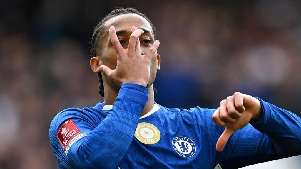 Joao Pedro celebra un gol amb el Chelsea